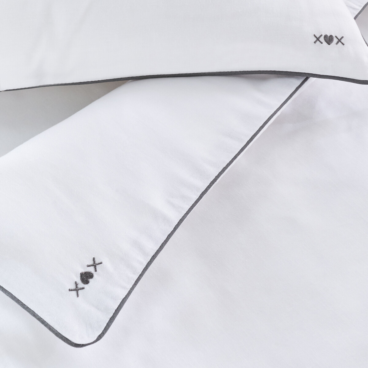 2er-Pack Fixleintücher aus Baumwolle, uni weiss, LA REDOUTE INTERIEURS