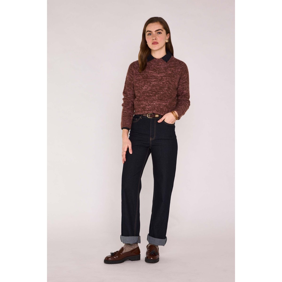 Pull en 100% cachemire 4 fils PEARL violine, Maison 123