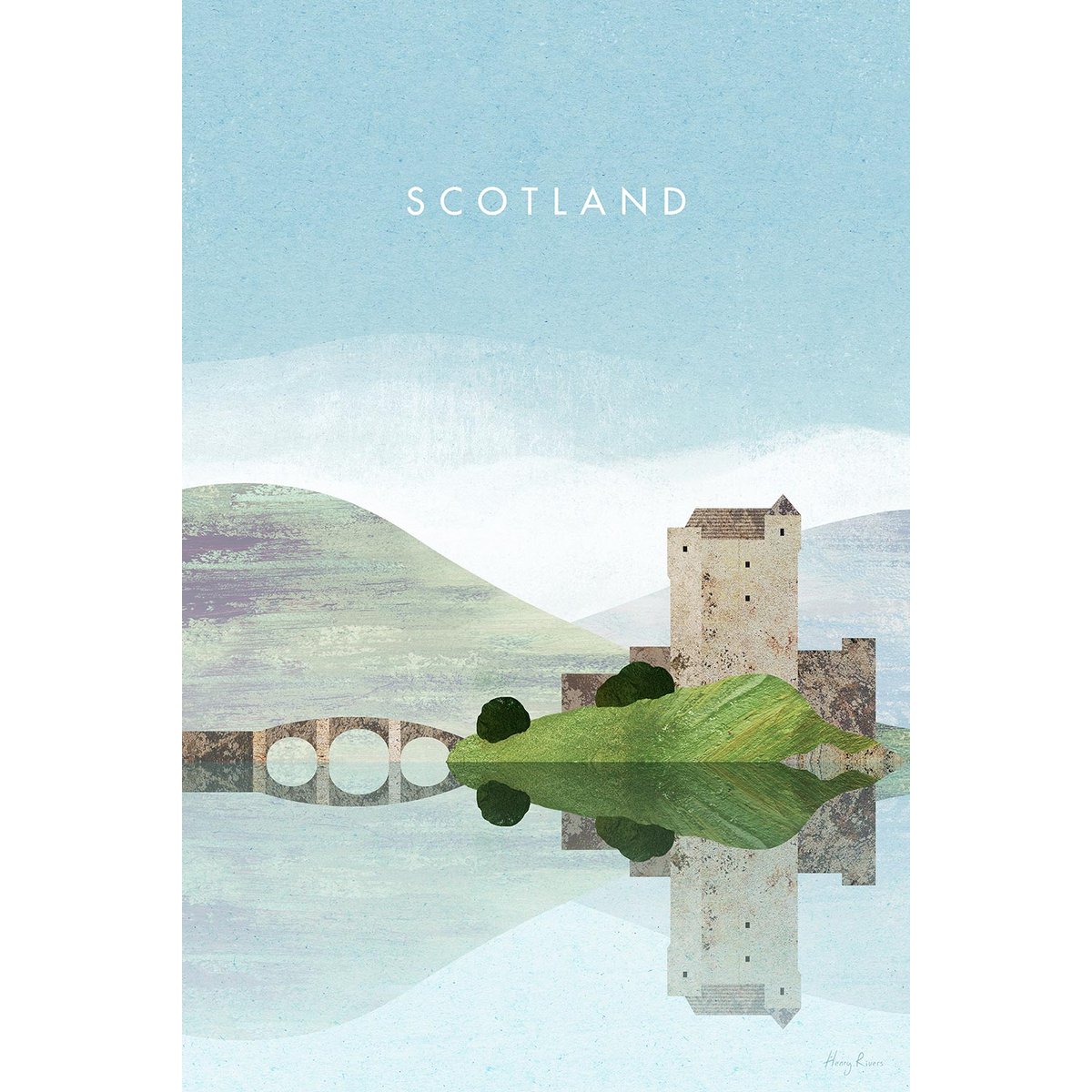 Tableau paysage ecosse toile imprimée, HEXOA