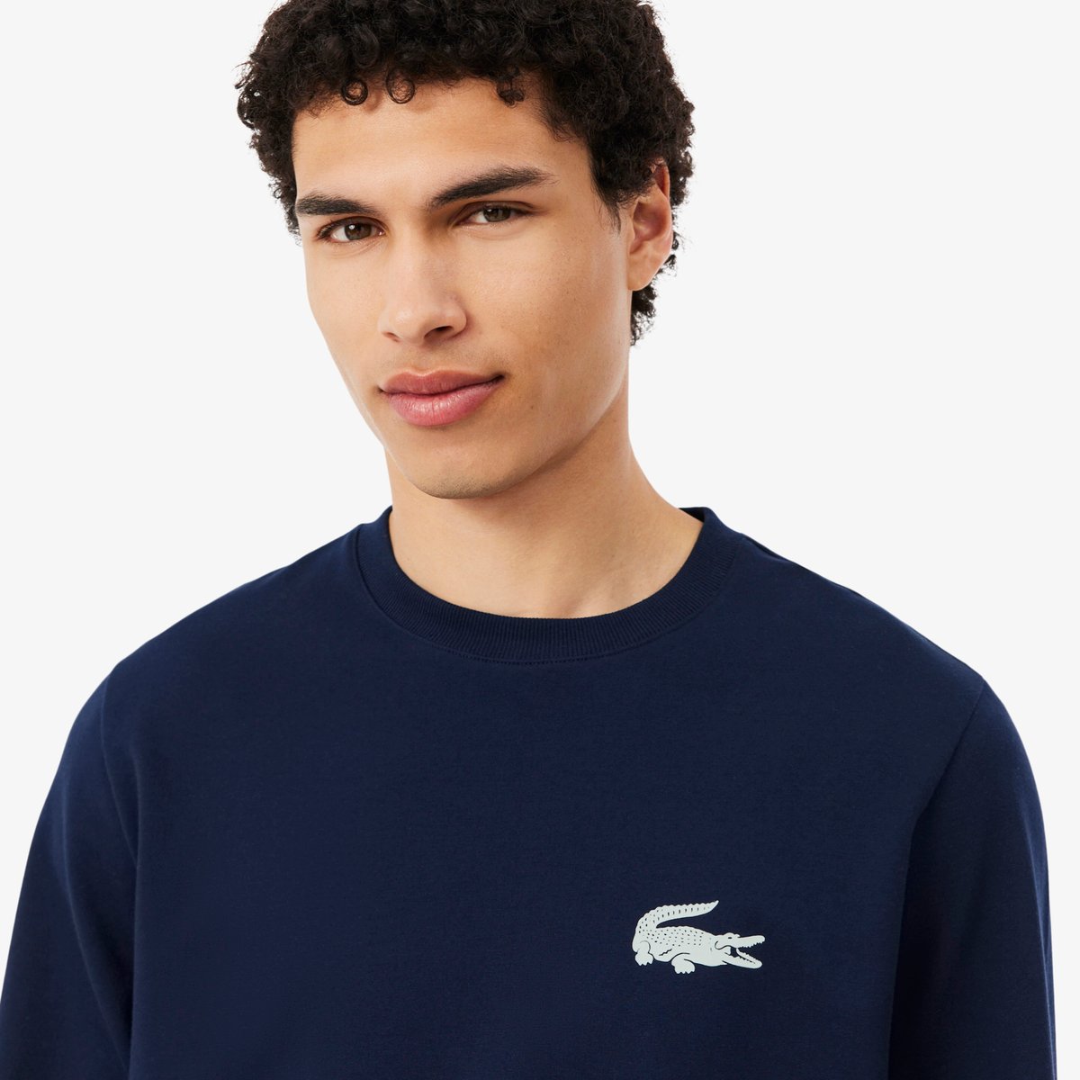Sweatshirt d'intérieur en molleton bleu-525, LACOSTE