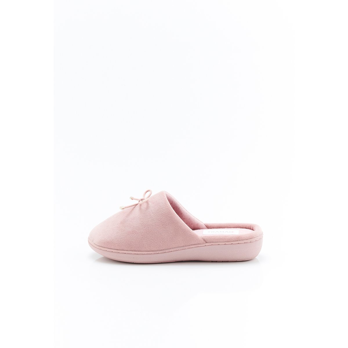 Mules emboîtantes en velours vieux rose, DAMART