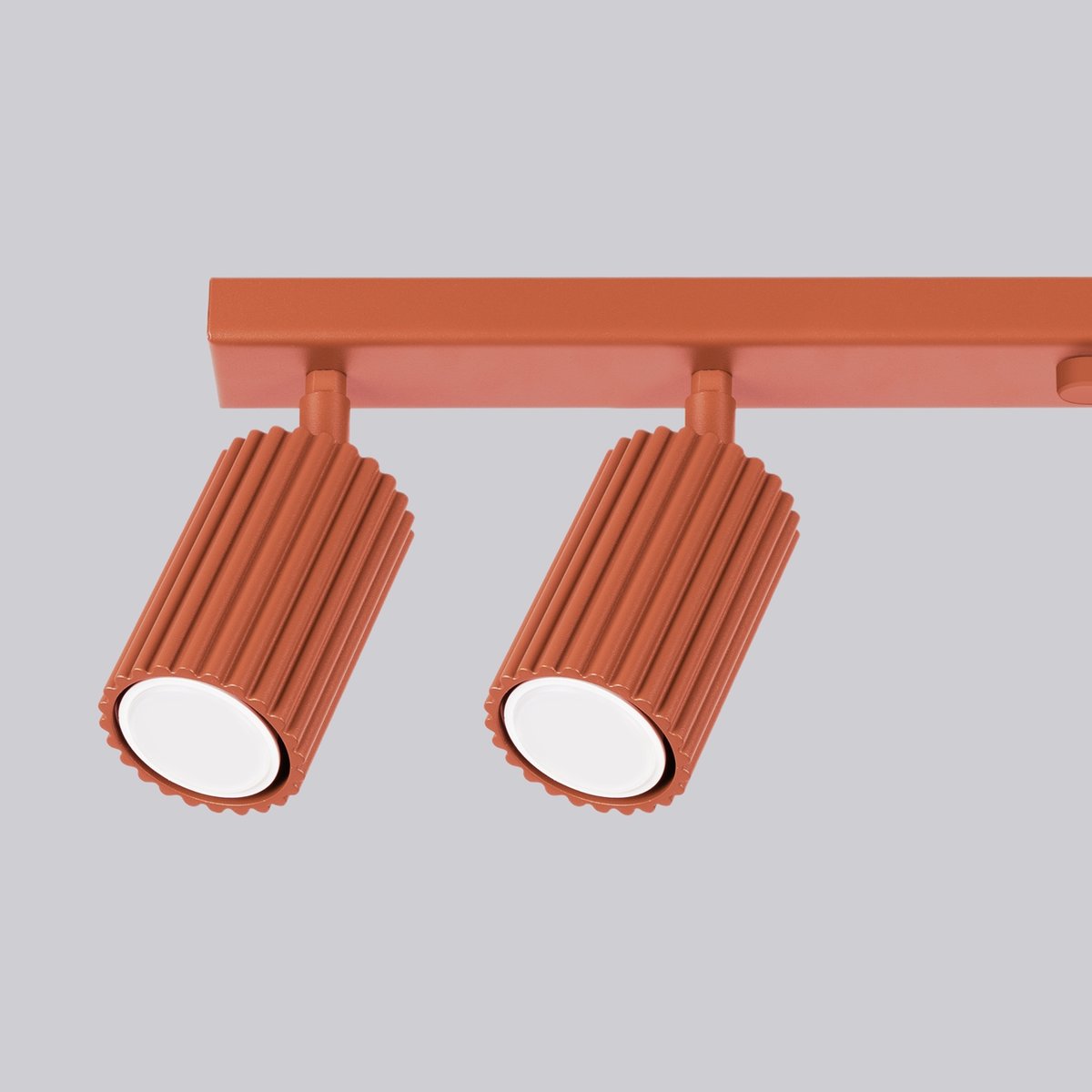 Plafonnier Aluminium Ocre Rouge GU10 6 Karbon rouge, EDEN