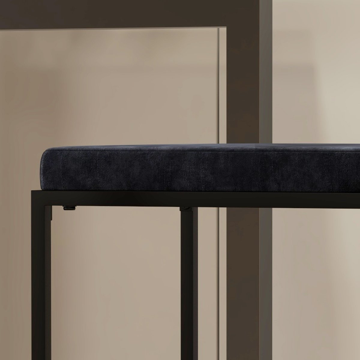 Tabouret de bar Acier Noir noir, HOMCOM