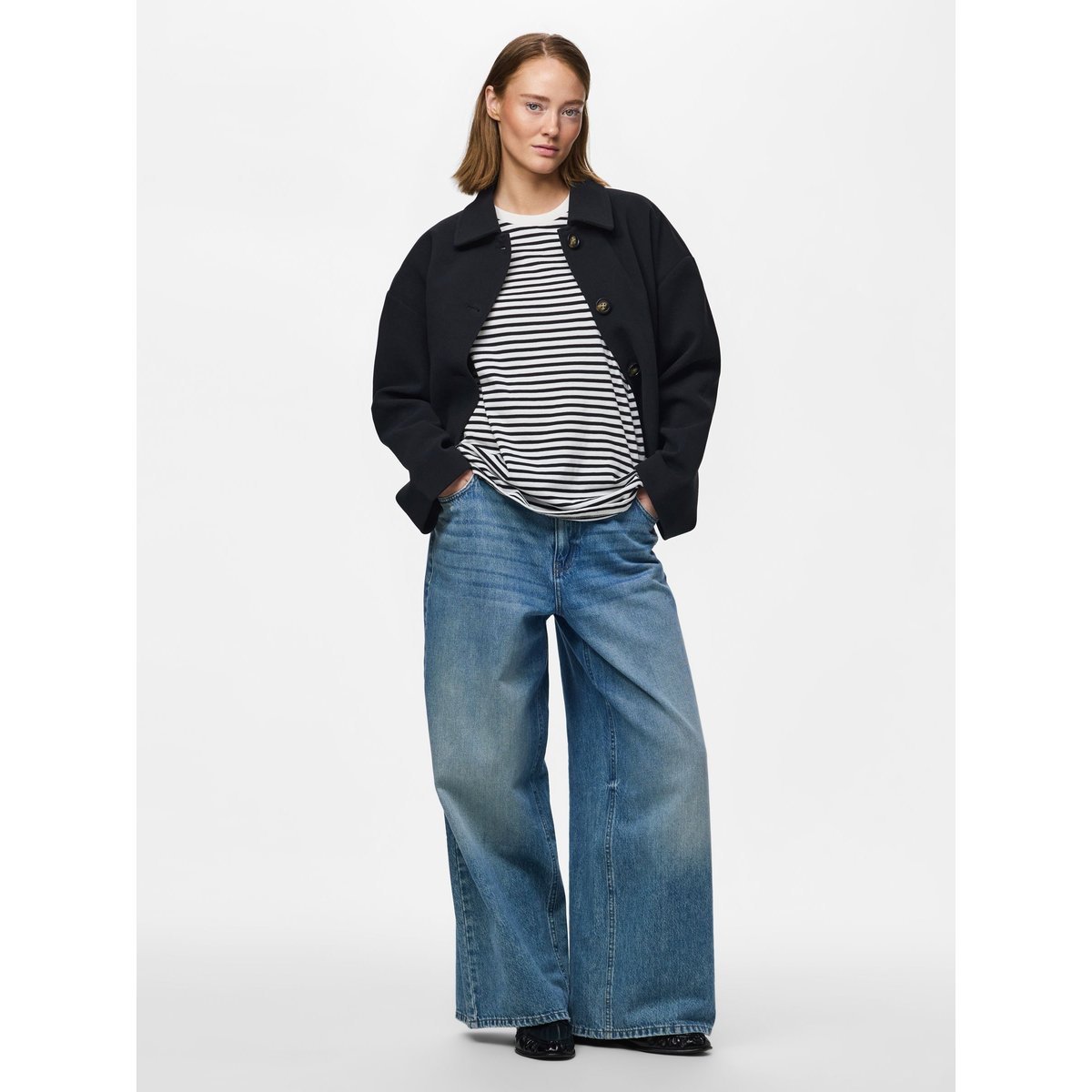 Manteau noir - black1, PIECES