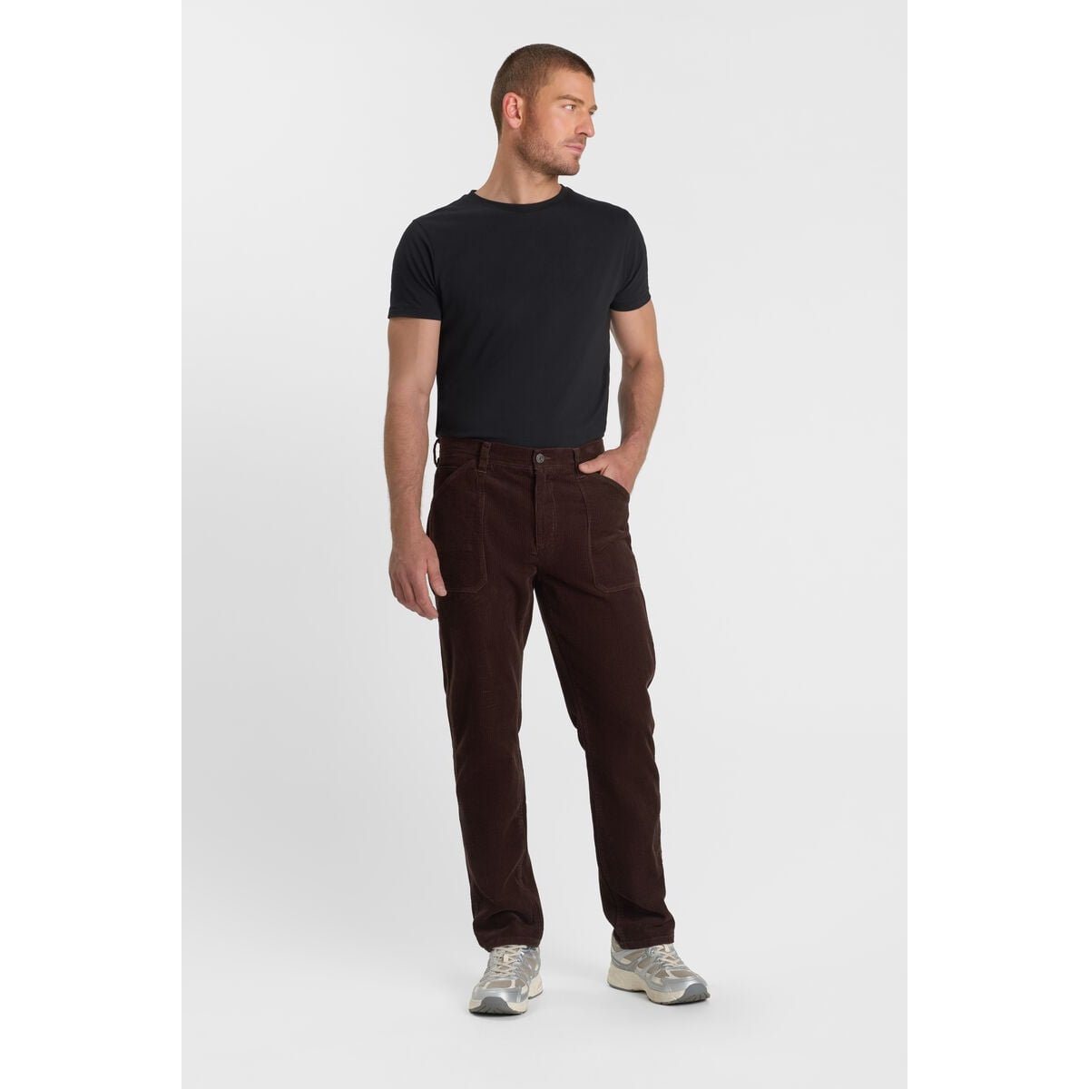 Pantalon droite RENSO coffee, LE TEMPS DES CERISES
