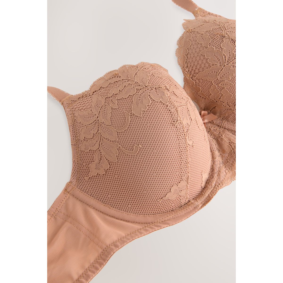 Soutien-gorge en dentelle, lot de 2 praline nude/marine, NEXT