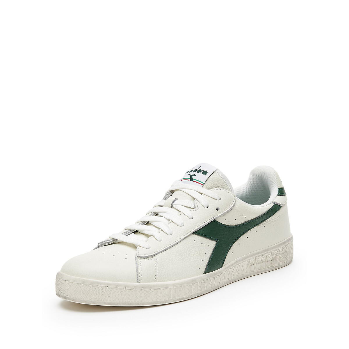 Baskets cuir Game L Low Waxed blanc, DIADORA