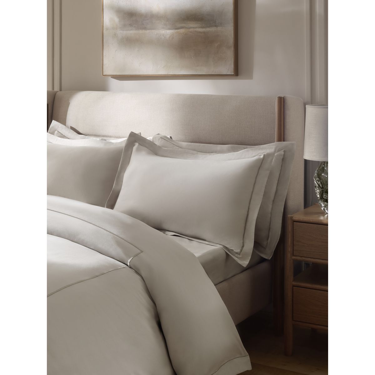 Taie d’oreiller en satin 600 fils, lot de 2 gris argent, NEXT