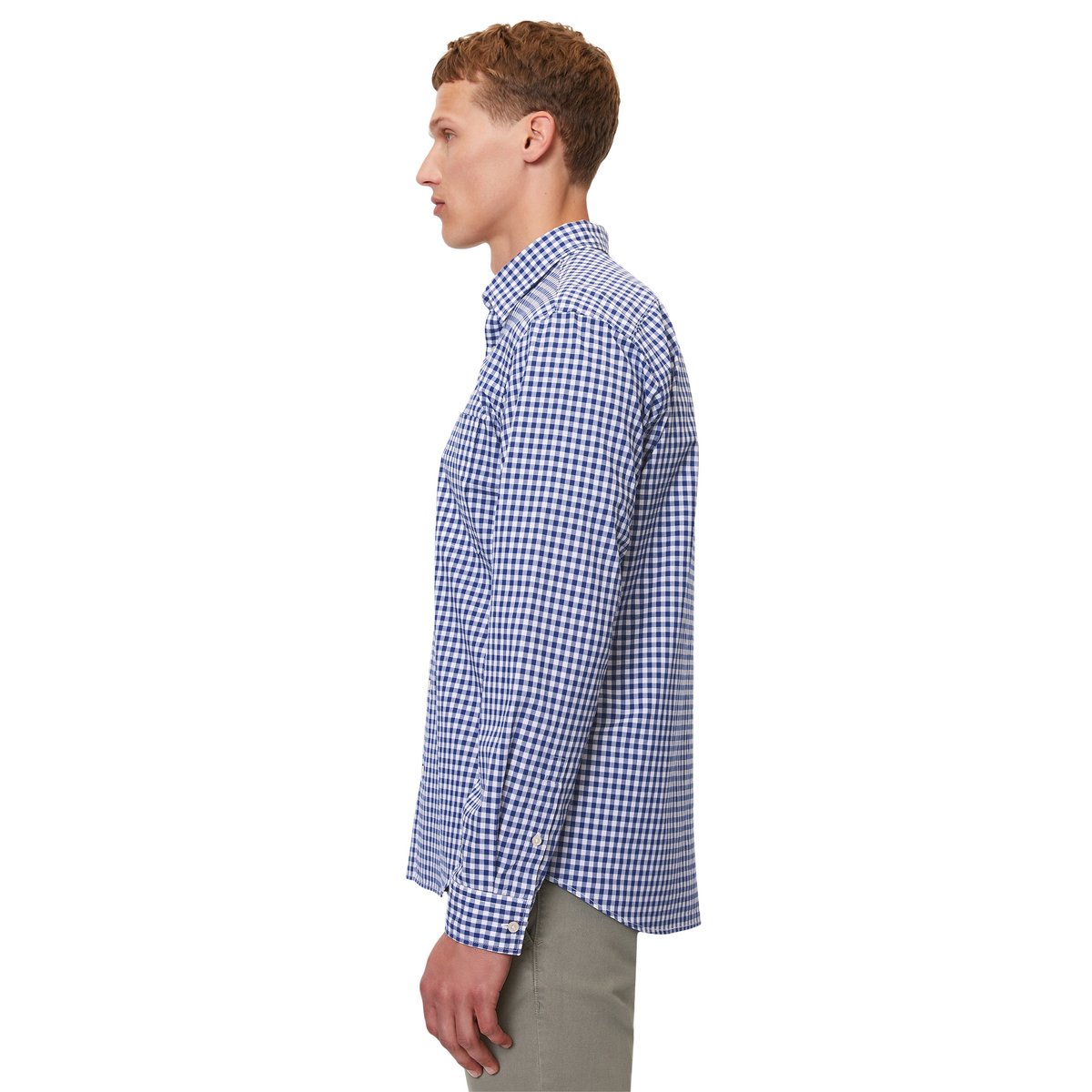 Chemise regular en pur coton biologique bleu, MARC O'POLO