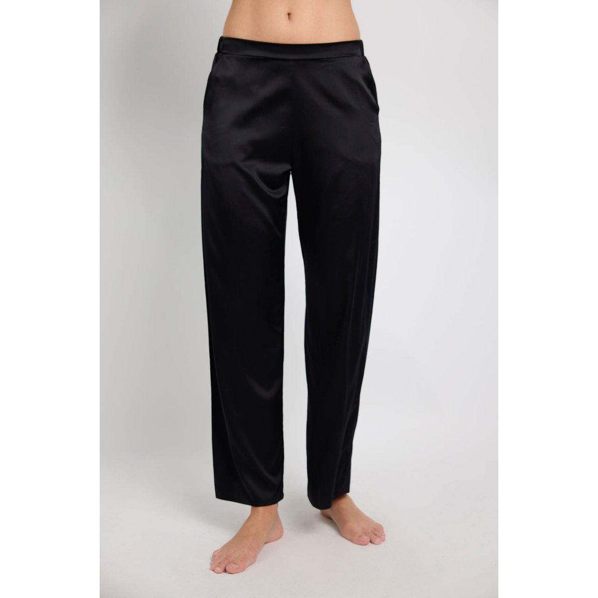 Pantalon en soie SILK'N MOON noir, MAISON LEJABY