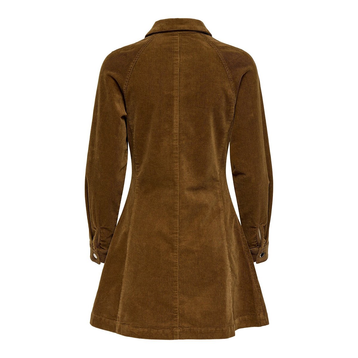 Robe chemise en velours camel, ONLY