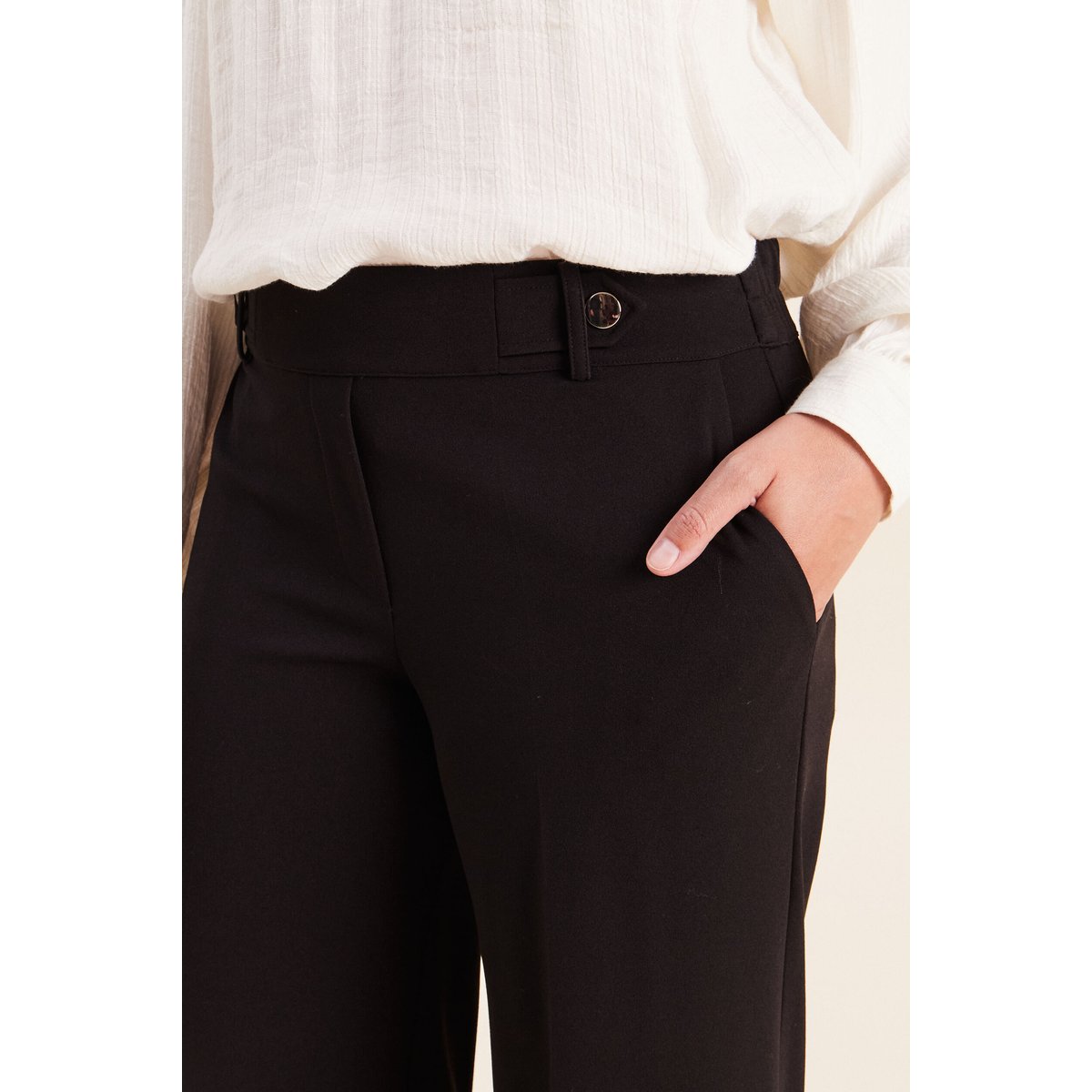 Pantalon taille haute noir, BREAL