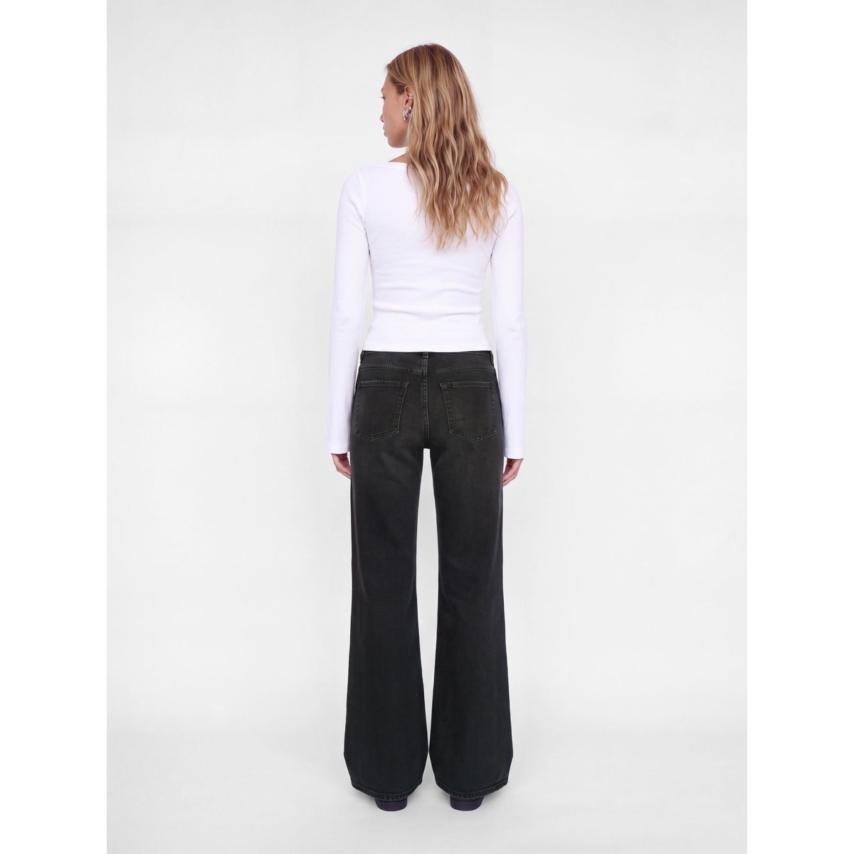 Jean Coupe Évasée black denim 1, JJXX