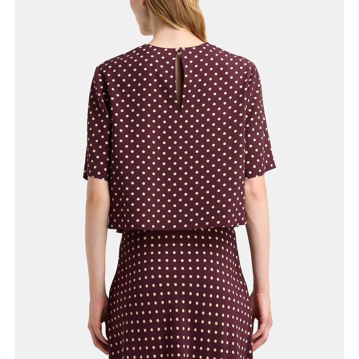 Top droit dashi dot bordeaux, GALERIES LAFAYETTE