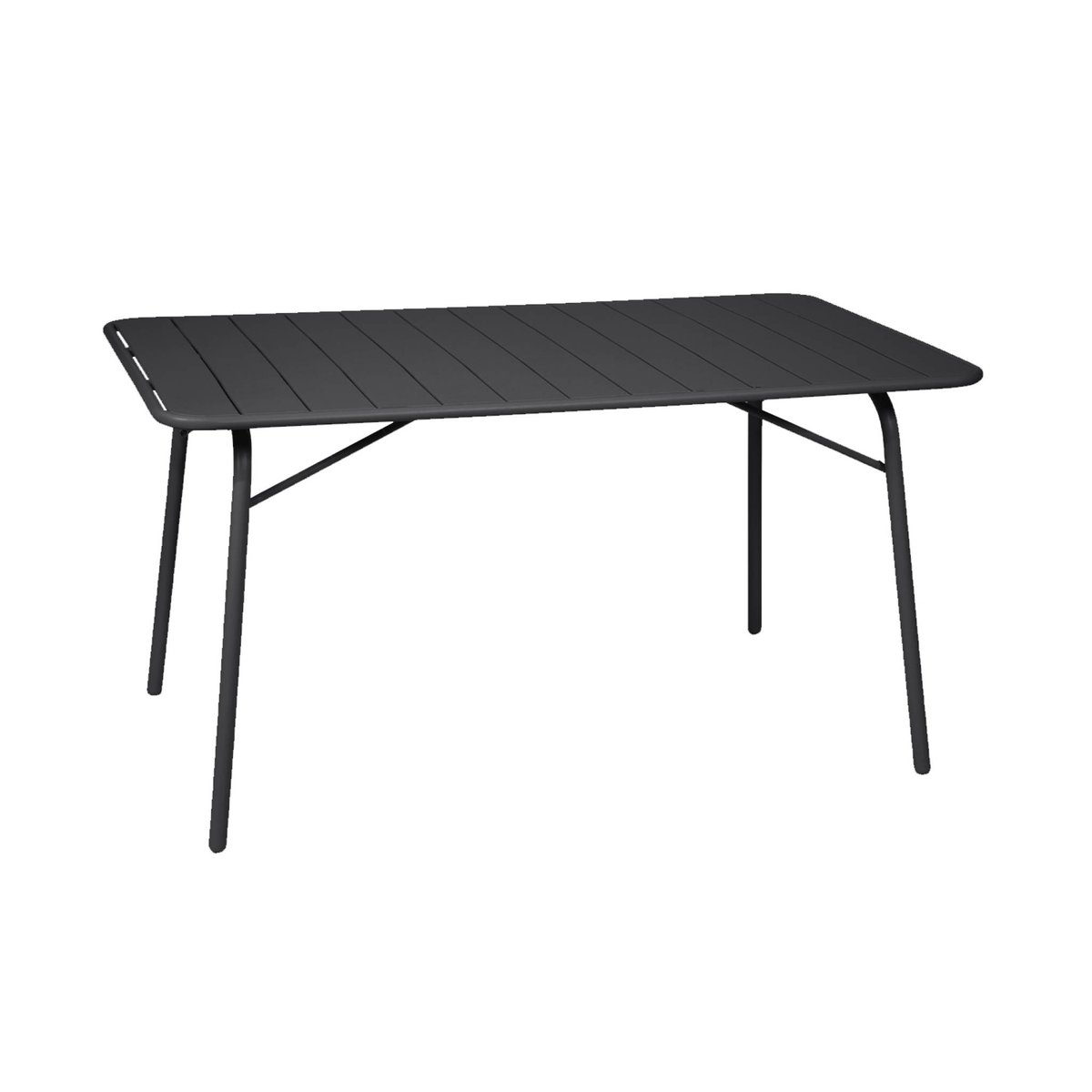 Table de jardin pliante métal + 6 assises AMÉLIA + LIVA anthracite, SWEEEK