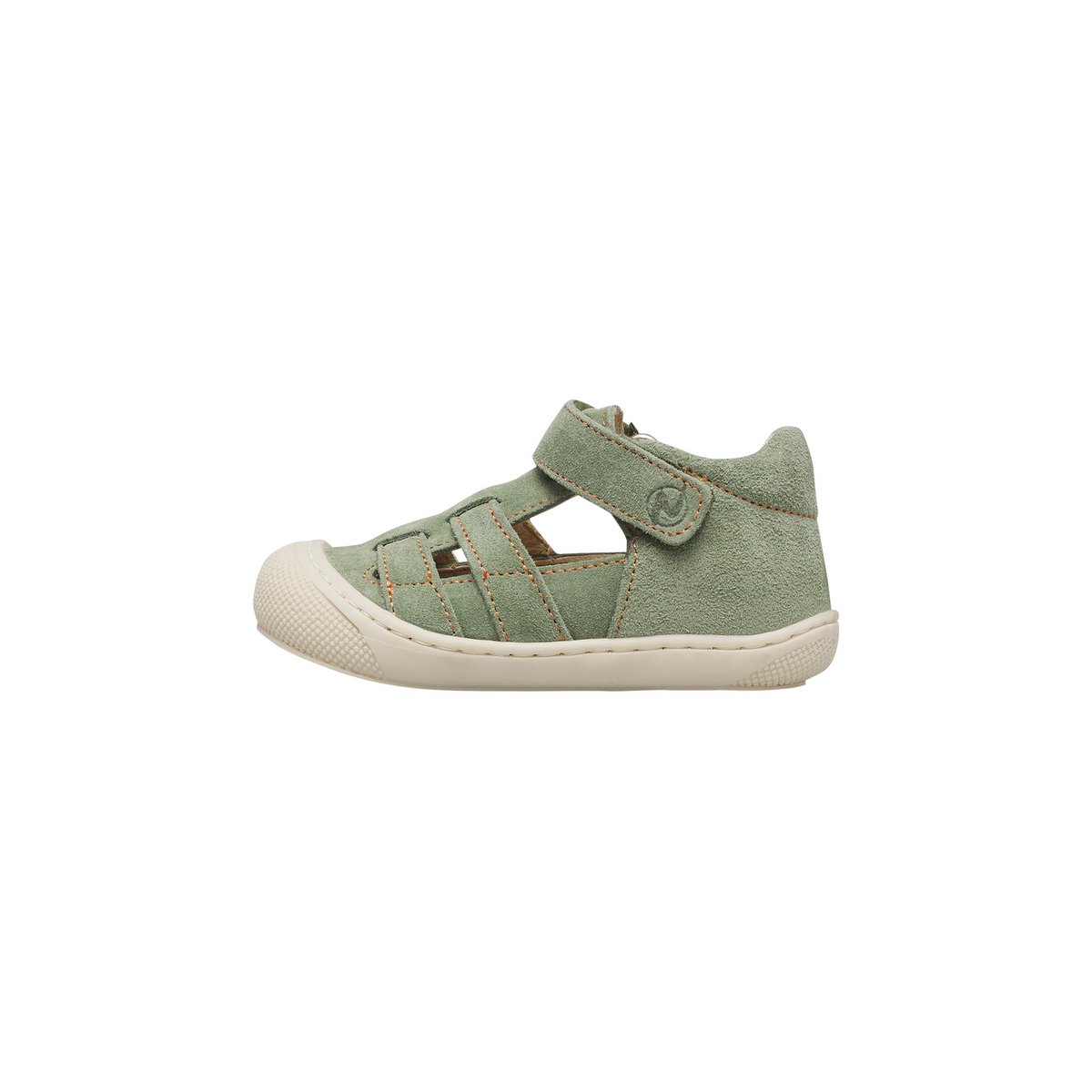 Sandales semi-ouvertes en daim BEDE vert-, NATURINO