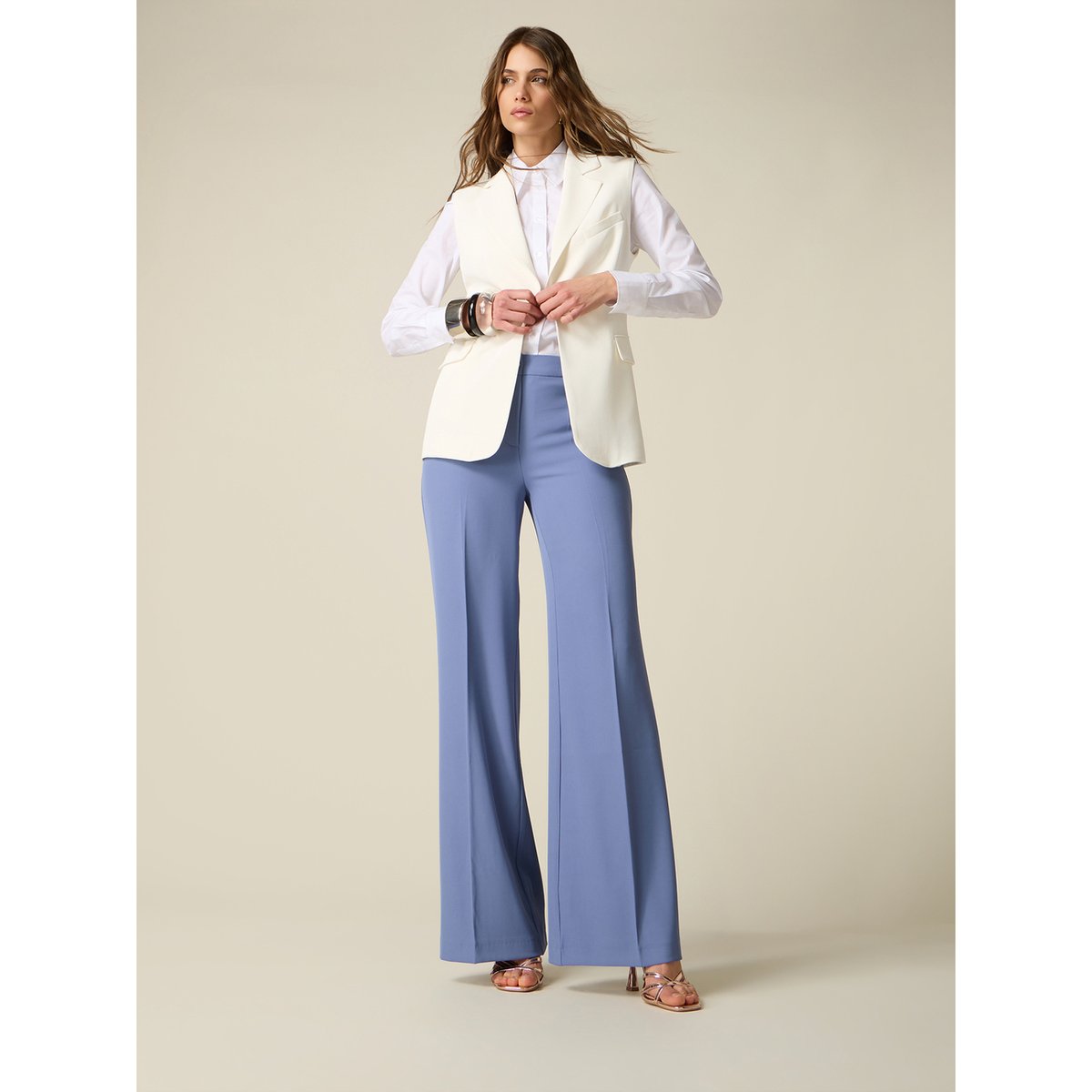 Pantalon palazzo light - blue, OLTRE