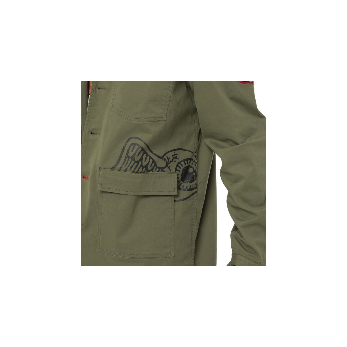 Veste à capuche coupe Régular Mi saison Revolt kaki/noir/rouge, VON DUTCH