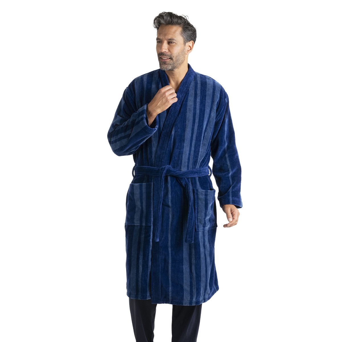 Robe de chambre Peignoir Eponge bleu, EMINENCE