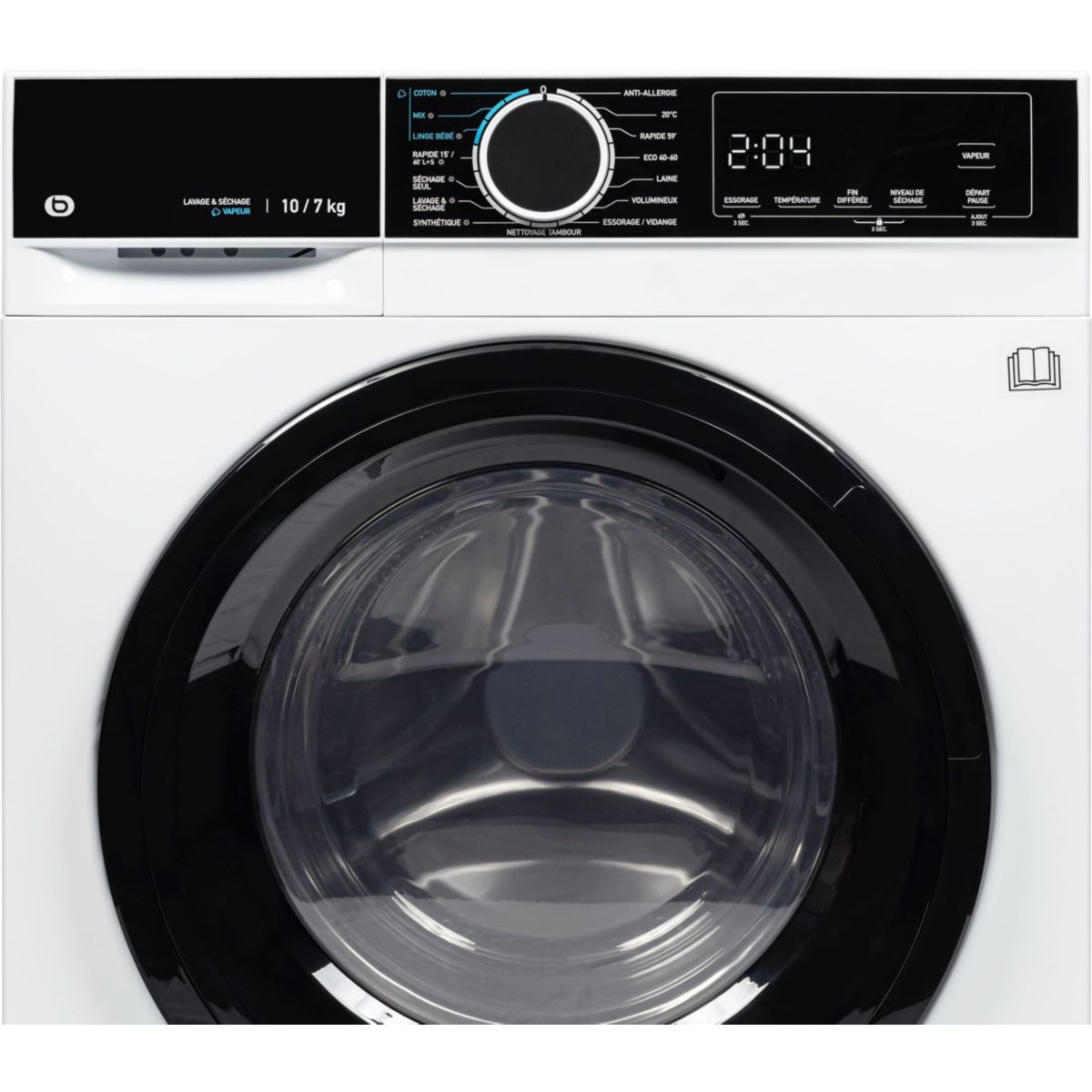 Lave linge séchant hublot ELS107-1b couleur unique, ESSENTIEL B