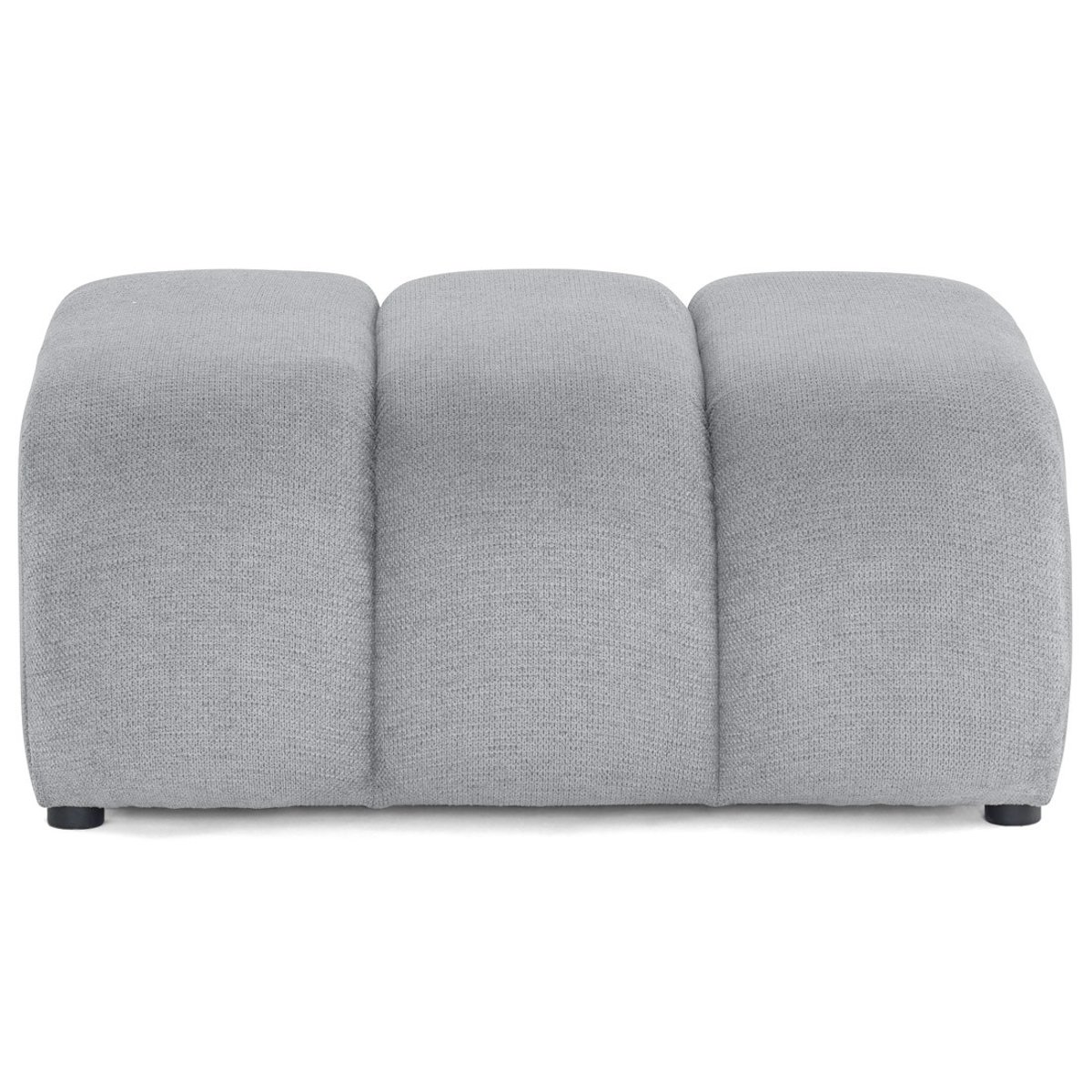 Pouf en tissu texturé, DEBBIE gris, BEST MOBILIER