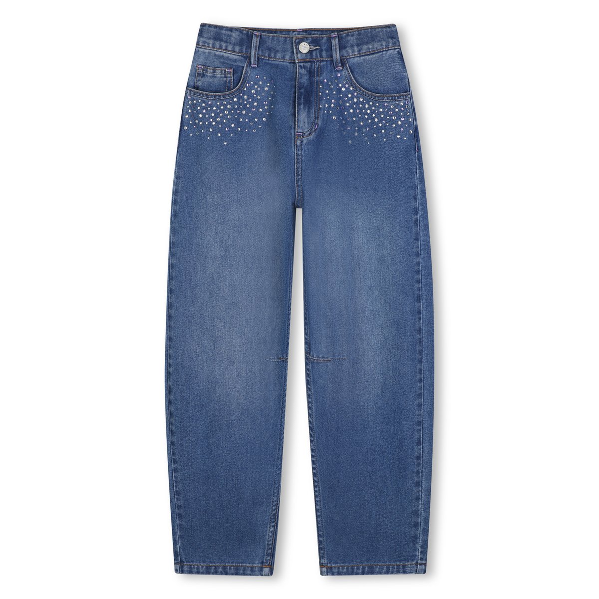 Pantalon en denim dble stone+brossage, BILLIEBLUSH