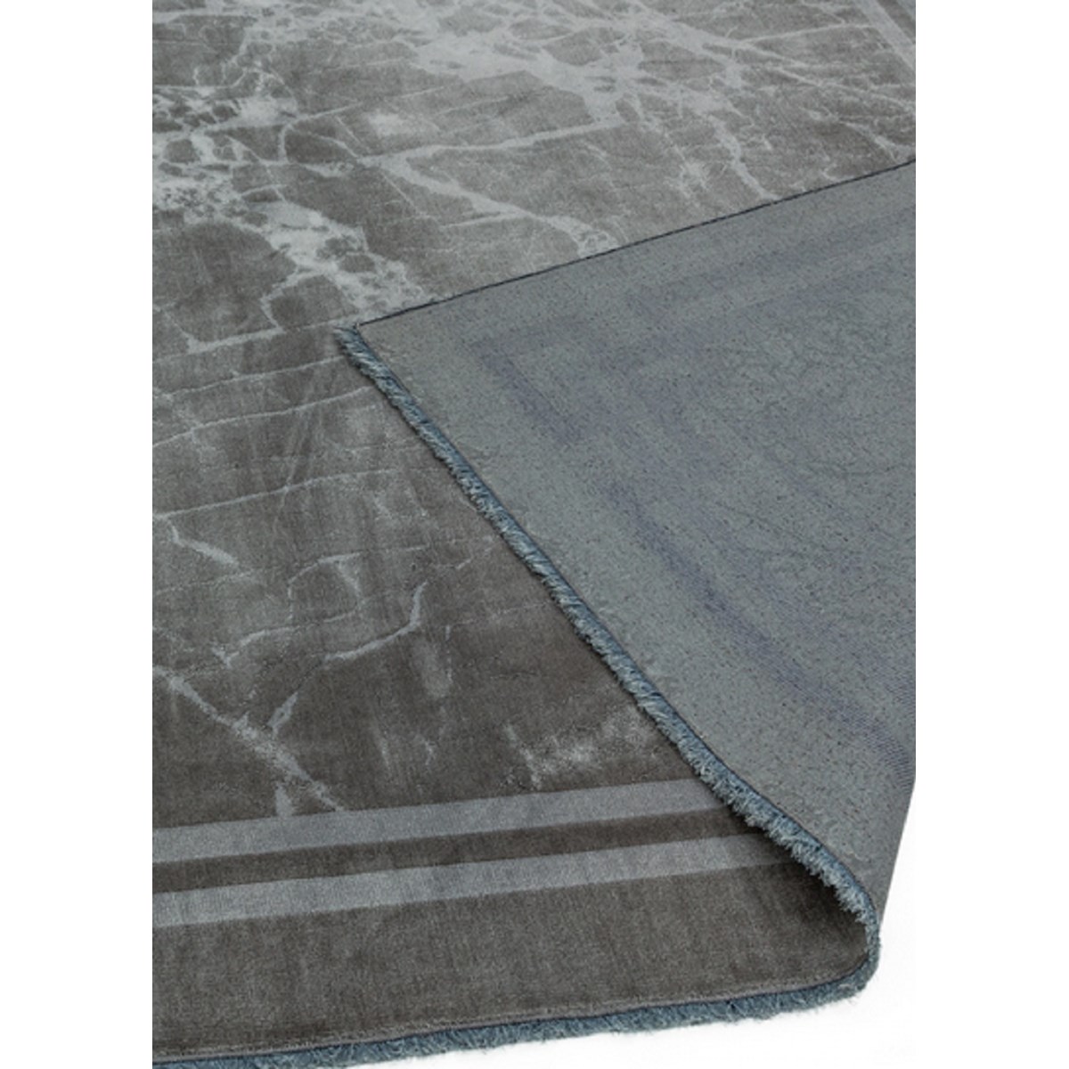 Tapis moderne tissé plat RAYA BORDER argent, NOVATREND
