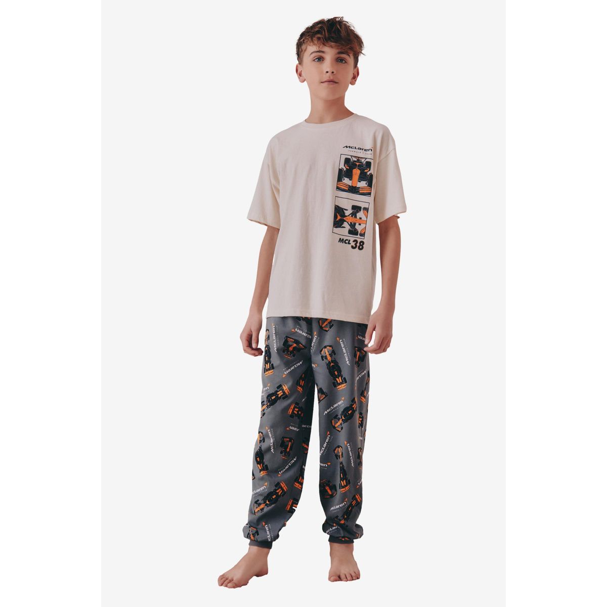 Pyjama 100 % coton mclaren noir/crème, NEXT
