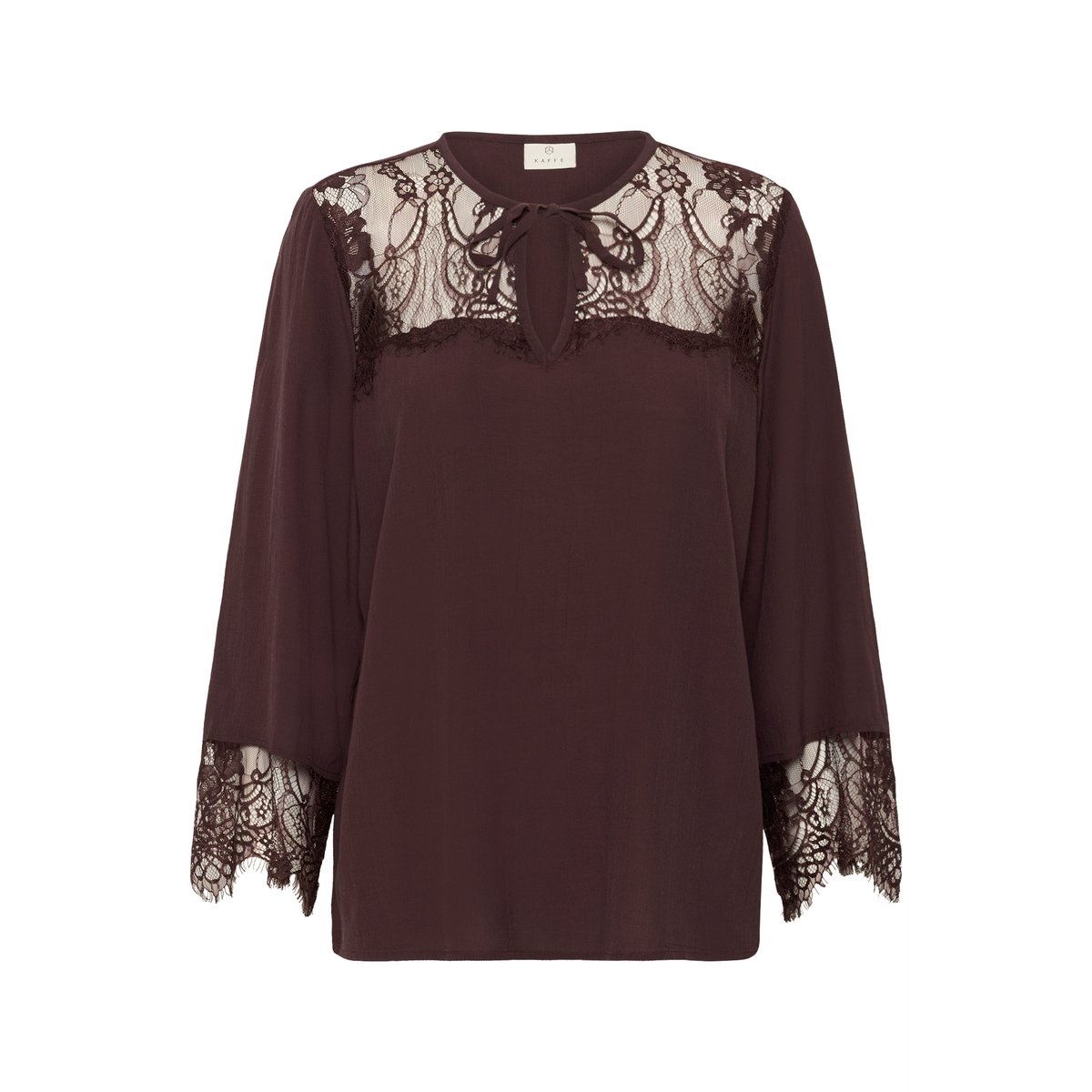 Blouse à manches longues bordeaux fudge, KAFFE