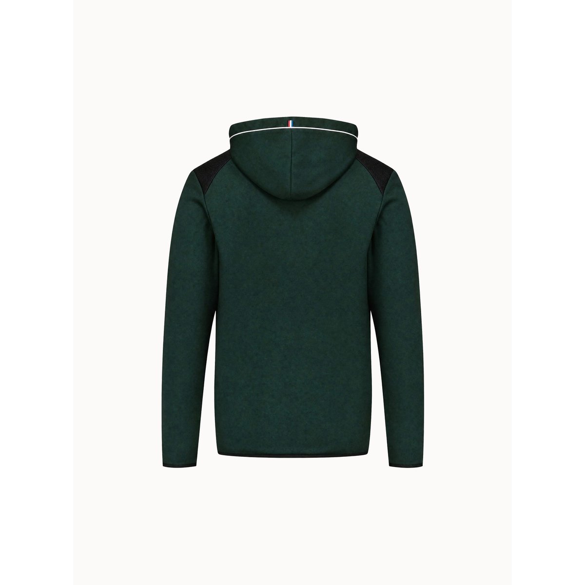 Sweat à capuche Coq d'Argent en jersey double effet piqué Coq d'argent green, LE COQ SPORTIF