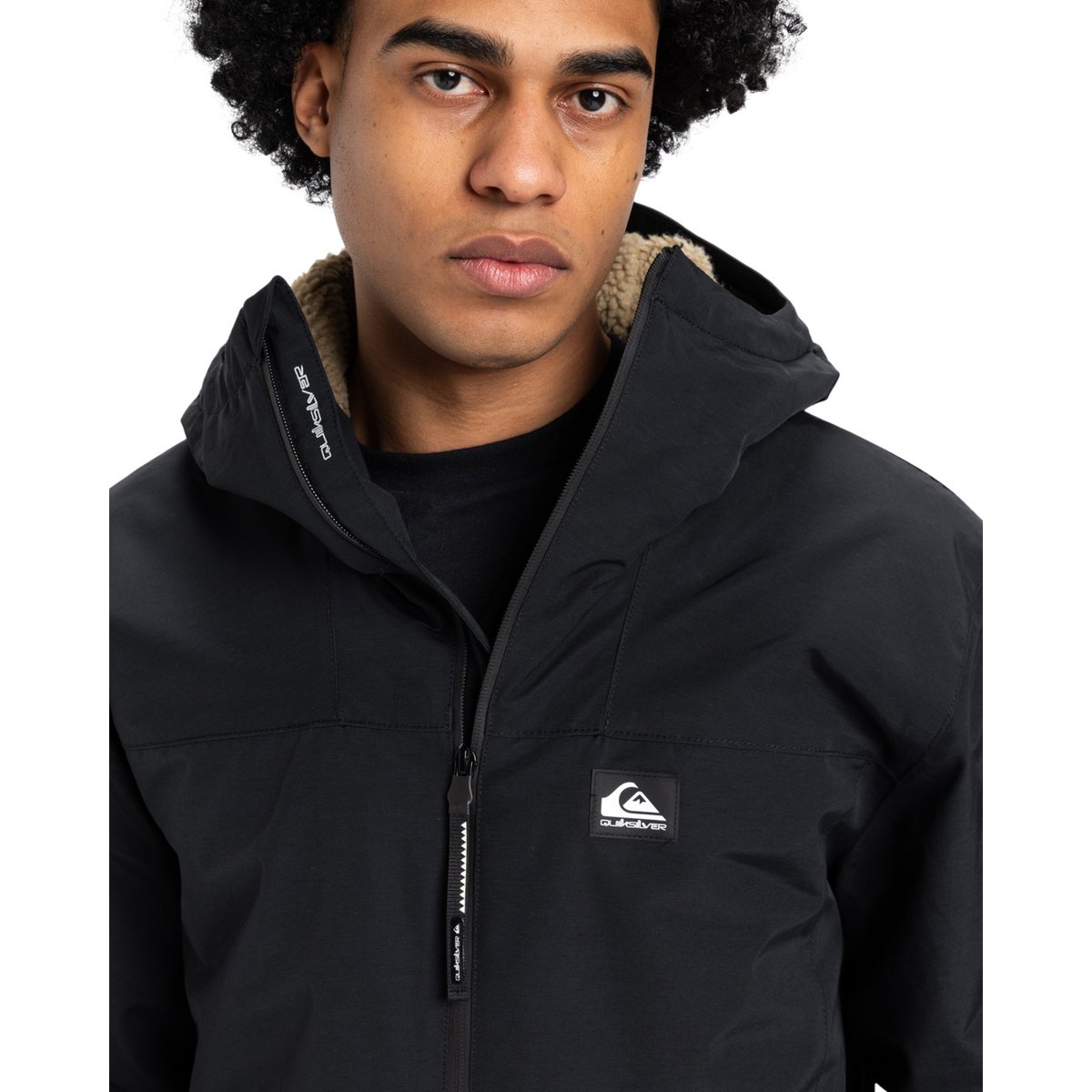 Veste imperméable à capuche OVERCAST 3K PARKA noir black, QUIKSILVER