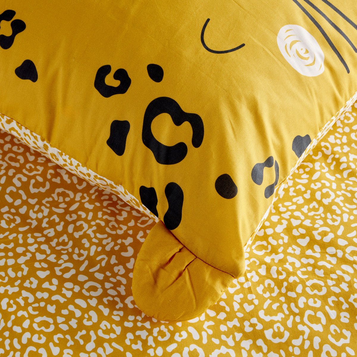 Parure de lit 1 personne FUNNY jaune, TODAY