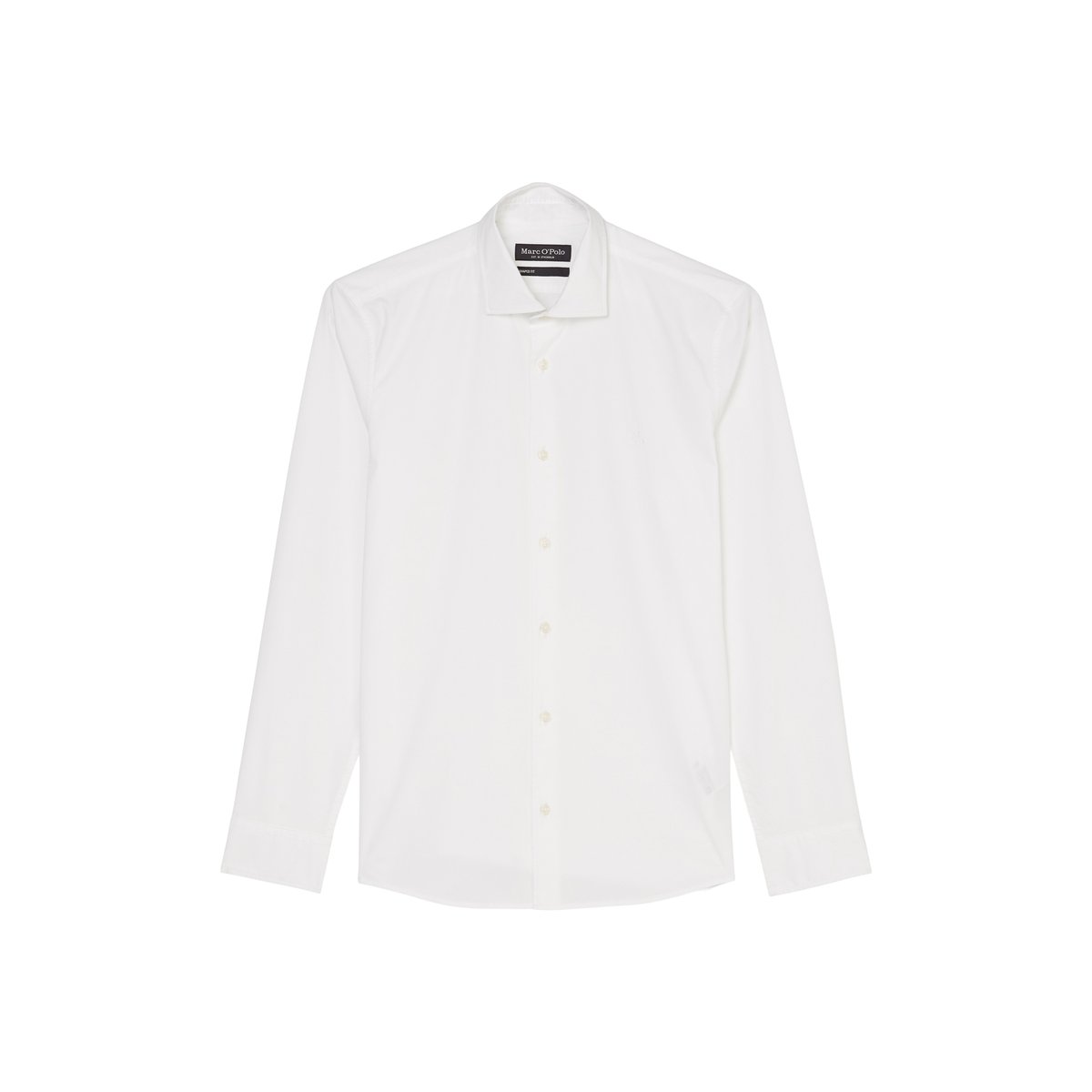 Chemise shaped en popeline stretch blanc, MARC O'POLO