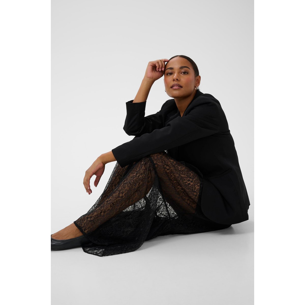Jupe casual noir, KAFFE