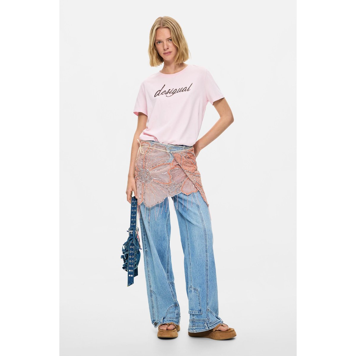 Pareo Court Fleuri multicolore, DESIGUAL