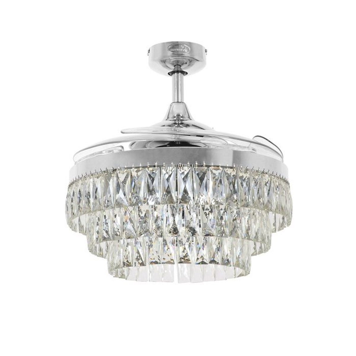 Ventilateur  plafond  VEIL gris -  transparent, BOUTICA-DESIGN