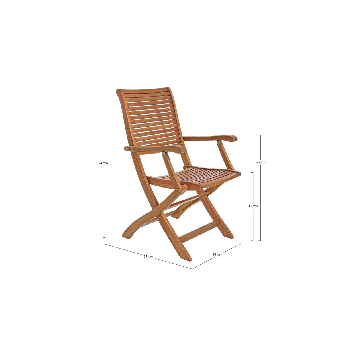 Fauteuils de jardin pliants en acacia (lot de 2) - CANCALE bois clair, HELLIN, DEPUIS 1862