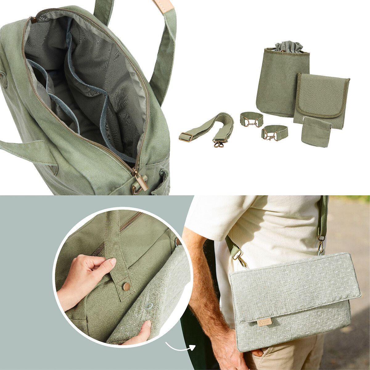 Saco muda-fraldas Day to Day bag verde, BABYMOOV