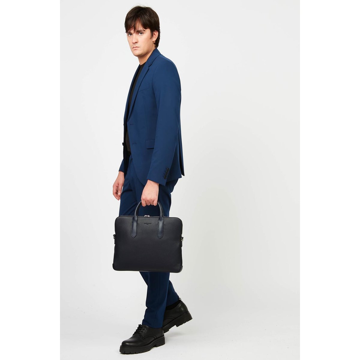 Porte documents MILANO GENTLEMEN bleu foncé, LANCASTER