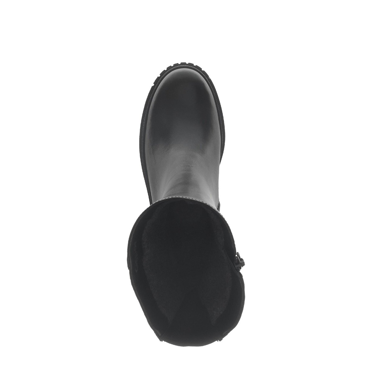Bottines en cuir lisse à talon décroché noir, GABOR