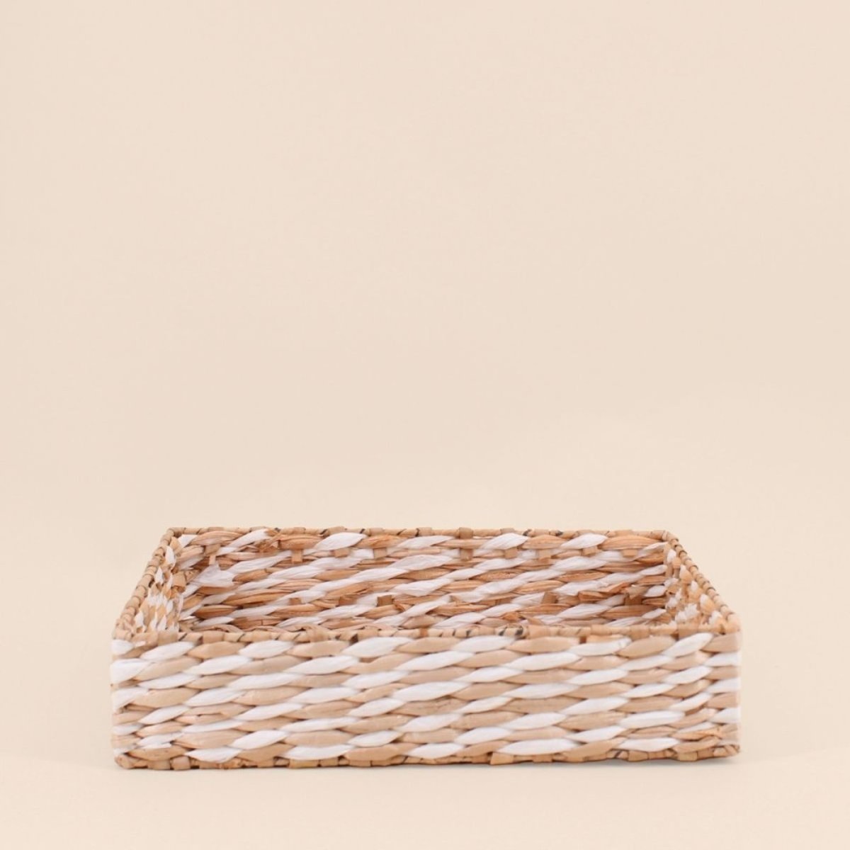 Lot de 2 plateaux naturels bicolores naturel, ORNAMI
