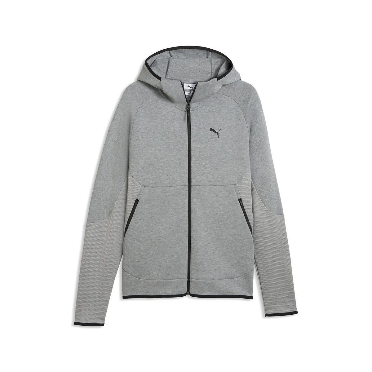 Slim-Fit-Kapuzensweatshirt, PumaTech grau meliert, PUMA