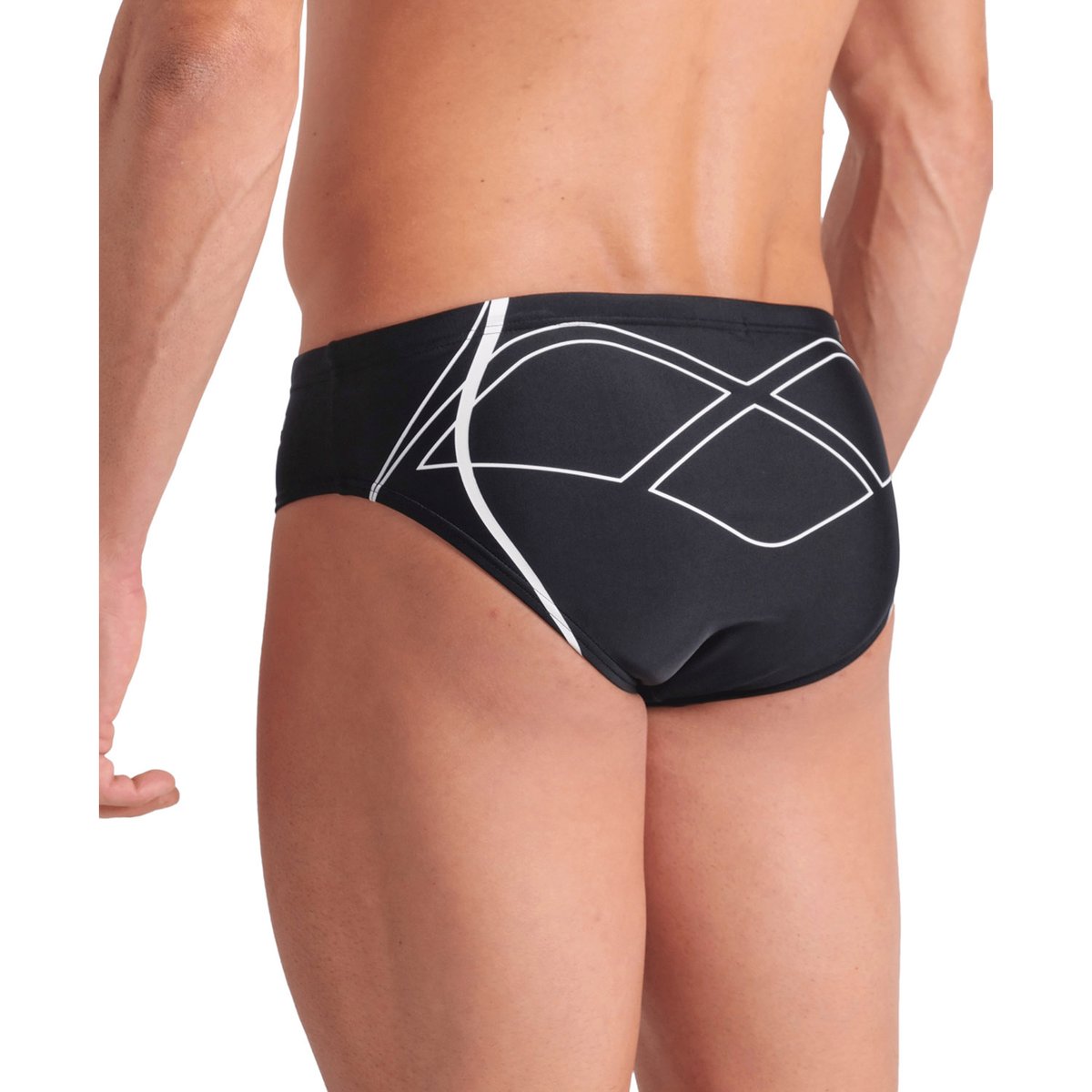 Slip de bain arena Feel Graphic pour homme black-white, ARENA