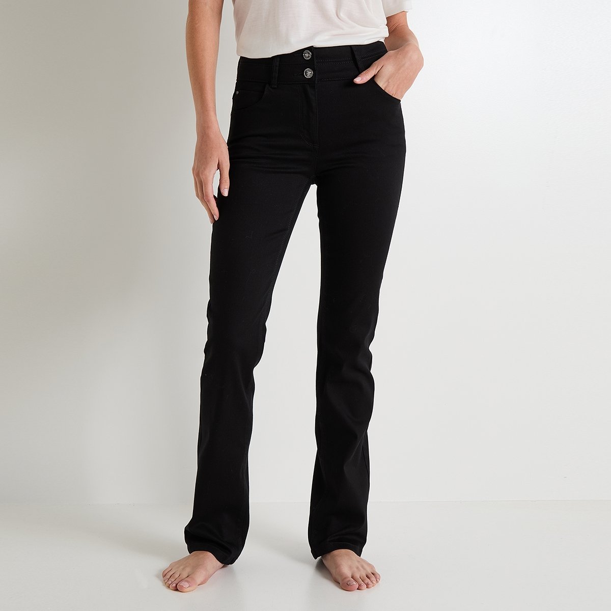 Jean droit ROME D02 noir, GRAIN DE MALICE