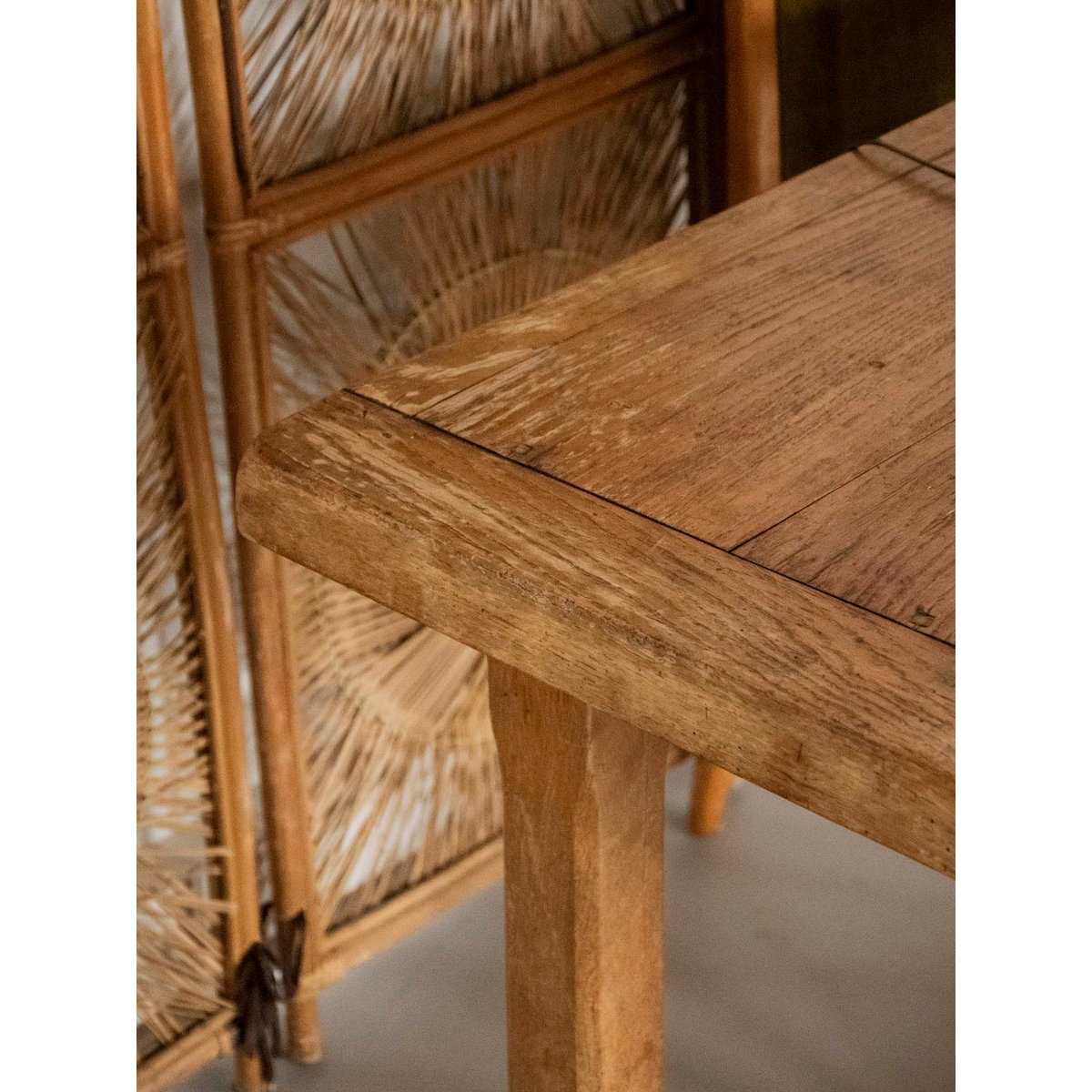 Table à manger rustique en bois Romy N°1395 - Bon état bois clair, DEBONGOUT