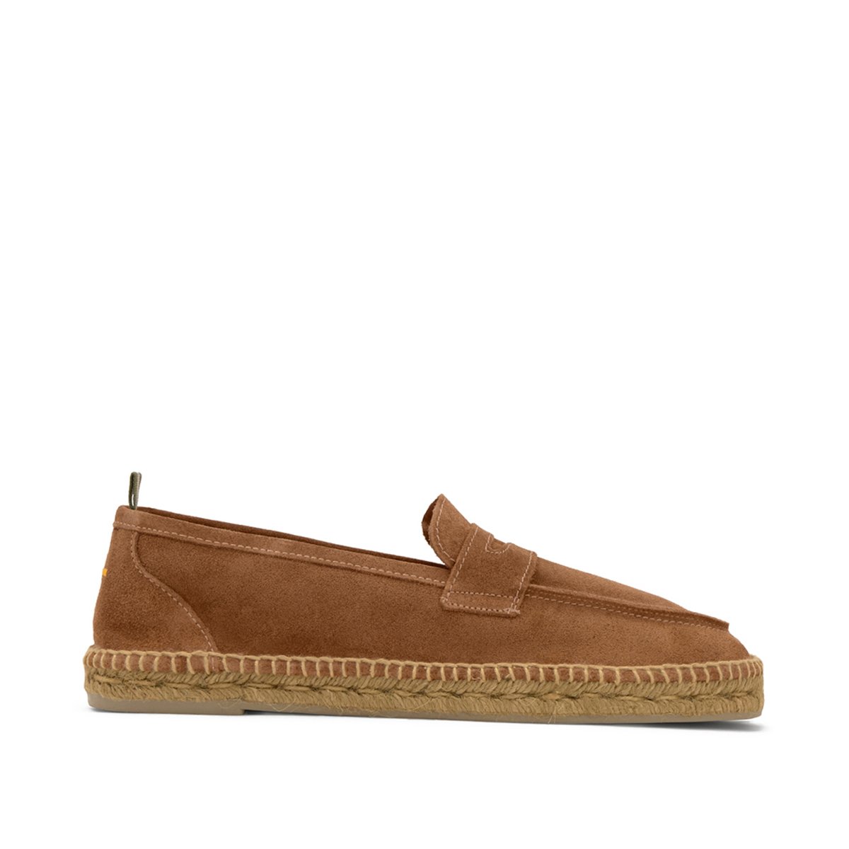 Espadrilles mocassins en cuir et jute NACHO LIGHT PLATFORM cognac, CASTANER