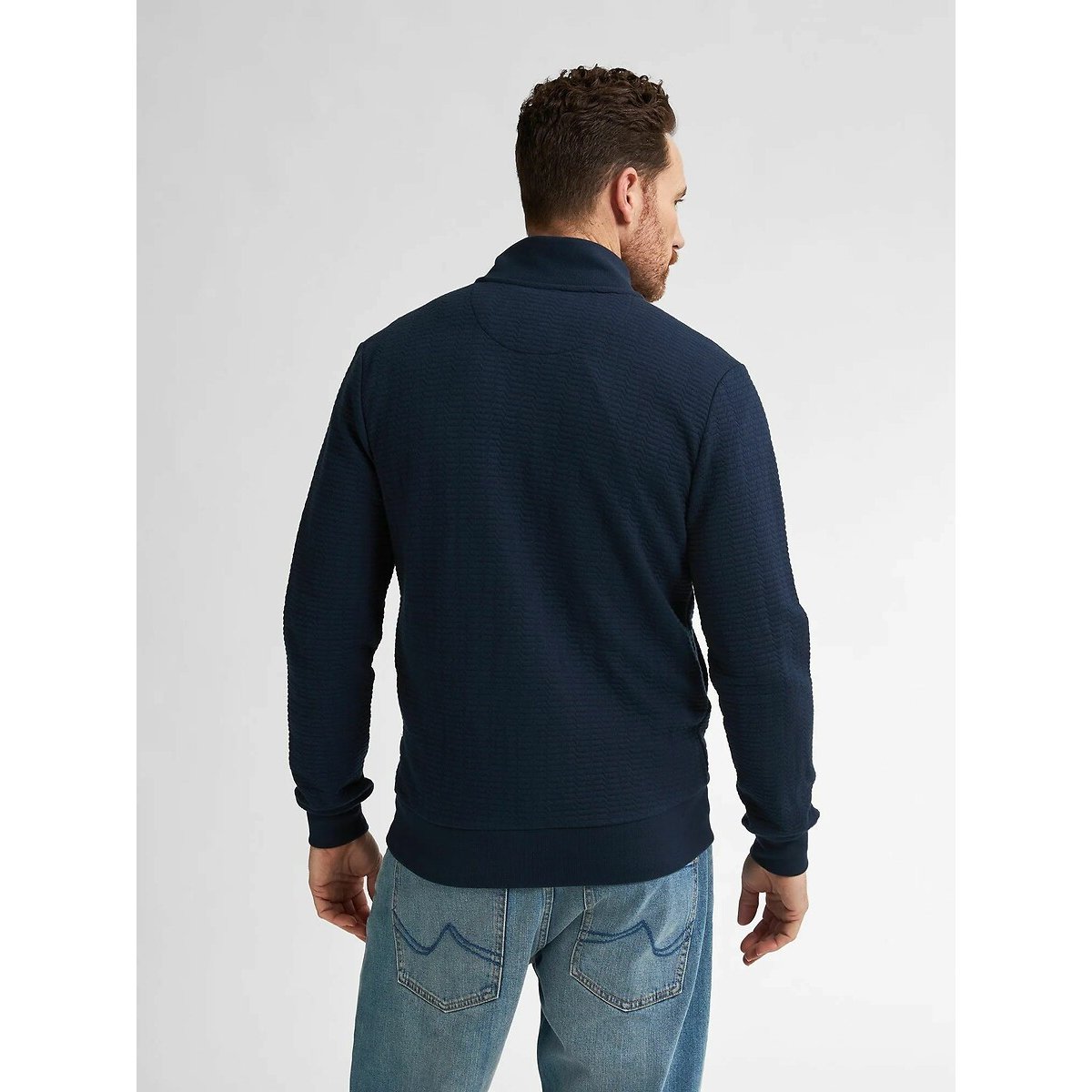 Quarter-Zip Sweatshirt navy blue, PETROL INDUSTRIES
