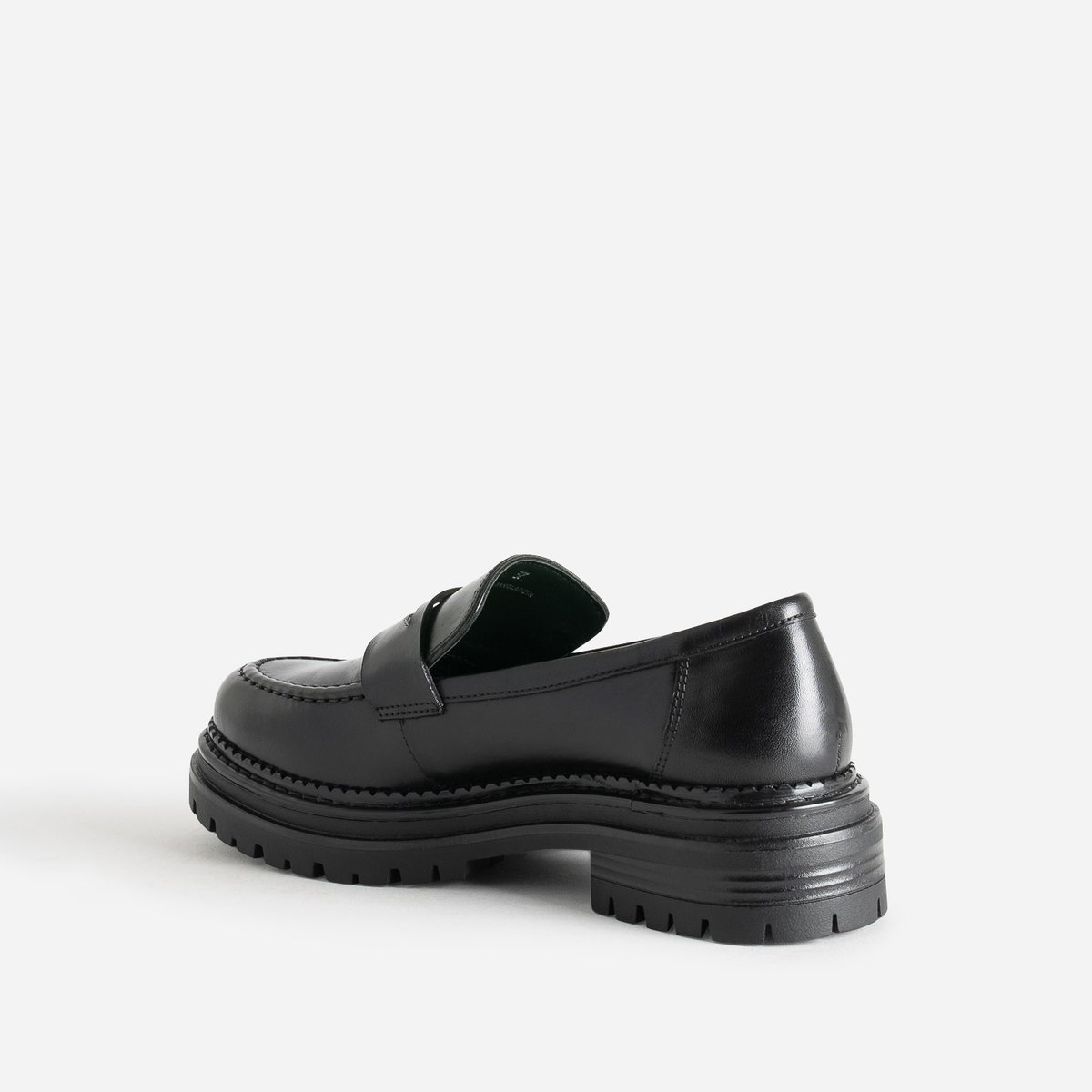 Mocassin en cuir JAHINO noir, TEXTO
