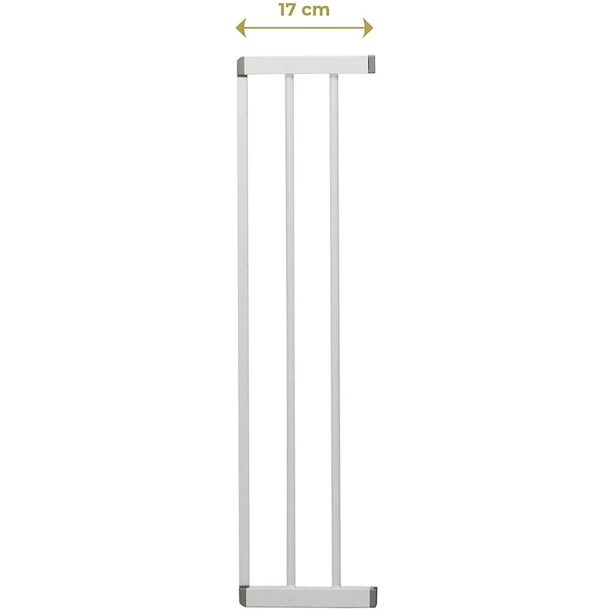 Extension pour barrière de sécurité Easy Close 17 cm en métal blanc, GEUTHER