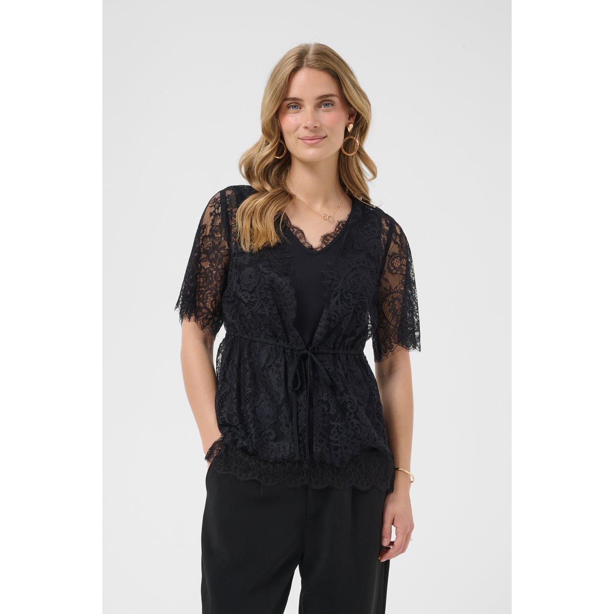 Blouse à manches courtes noir pitch black, CREAM